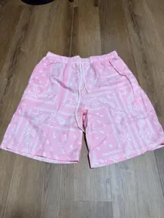 ペイズリー柄 ショートパンツ ピンク