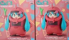 ガンダム45周年✕初音ミク フィギュア シャアザクぐるみ　2点セット