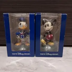 ディズニー　ミッキーマウス　ドナルドダック 首振り人形　バブルヘッドドール