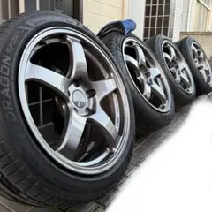 【超美品】ENKEI PF05 17インチ 2本 Enkei PF05 5x114.3 17x8.5+48 Dark Silver - Threepieceus