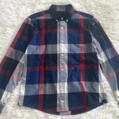 ブラックレーベル クレストブリッジ　好配色　シャツ　紺　M