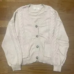 CAMPURE 制服 女子 ニット カーディガン ベージュ Lサイズ Vネック