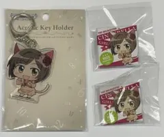 デレマス　前川みく　アクリルキーホルダー　スクエア缶バッジ