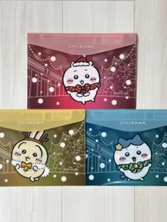 ちいかわ　セブンイレブン　コラボ　フラットケース　うさぎ　ハチワレ　クリスマス