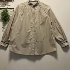 POU DOU DOU チャイナシャツ　 スタンドカラー　刺繍　Mサイズ