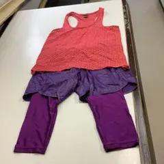 アディダススパッツ　ルコック短パン　ナイキランニングシャツ 3点セット