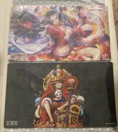 ワンピースカード　プレイマット　ルフィ　ボア・ハンコック　2点セット