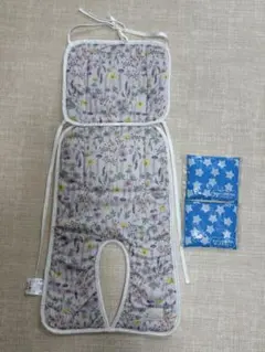 petit main ベビーカー花柄 ひんやりシート 夏 お出かけ　保冷剤付のサムネイル