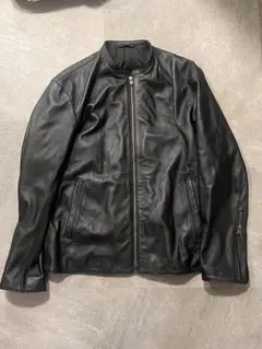 ADAM ET ROPÉ ブラックレザーシングルライダースジャケット S