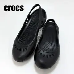 【未使用級】crocs マリンディ W6 22cm ブラック 廃盤 黒のサムネイル