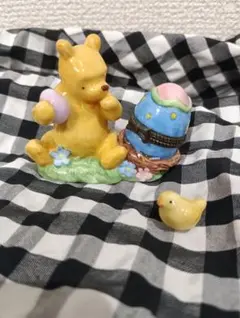 くまのプーさんクラシックプー ヒンジボックス 陶器 小物入 置物 2個