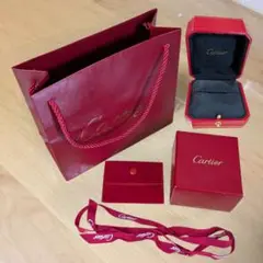 【美品】Cartier リングケース 箱 ショッパー 布袋 リボン