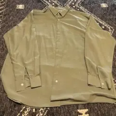 GU オリーブグリーン 長袖シャツ