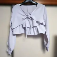 2点セット 即購入️⭕️フリルキャミ付き クロップドトップス