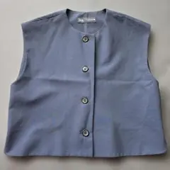 ZARA ネイビー ノースリーブベスト M