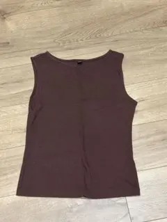 UNIQLO ノースリーブトップス S ブラウン