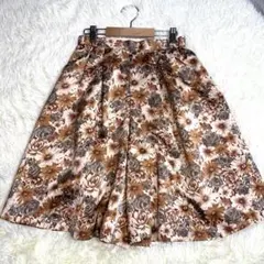 総花柄　キュロットパンツ