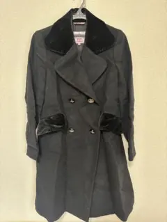Vivienne Westwood Red Label ラブ襟ベロア切替コート