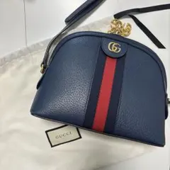 【美品】GUCCI オフィディア ショルダーバッグ ネイビーのサムネイル