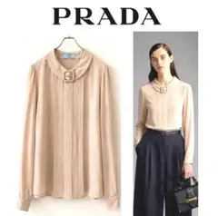 PRADA プラダ　長袖ブラウス　シルク　訳ありのサムネイル