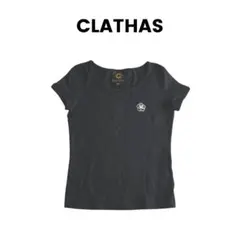 CLATHAS クレイサス カメリア 刺繍 半袖 Tシャツ ブラック 黒 38のサムネイル