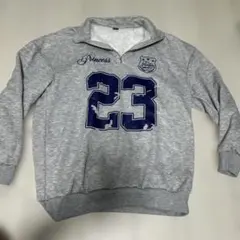 ハーフジップ スウェット 23ロゴ グレー