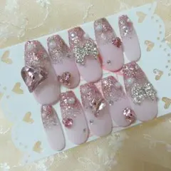 現品❤バレリーナ 韓国 ワンホン グリッター 量産型 ネイルチップ