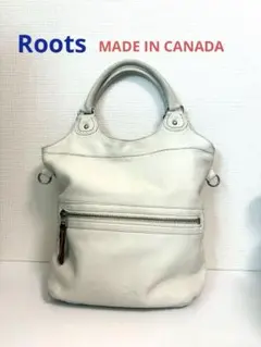 カナダ製 Roots ルーツ ホワイト レザー トートバッグ - メルカリ