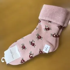 新品Laura Ashley ローラアシュレイ ルームソックス 裏起毛22-24