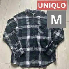 ユニクロ チェックシャツ ネルシャツ 緑 紺 春夏 羽織