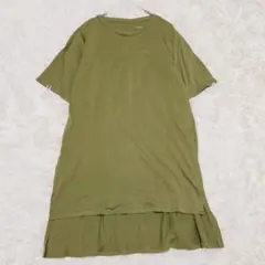 ダンスキン M チュニック Tシャツ ヨガ フィットネス カーキ メッシュ 半袖のサムネイル