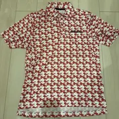 美品　ROUTE 66 GOLF 赤白動物柄シャツ L