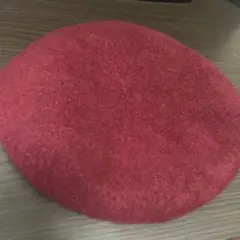 ウール100% バーガンディ ベレー帽