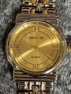 FAVORITE ゴールド クォーツ腕時計