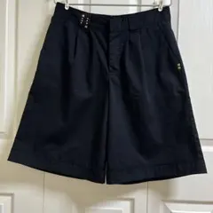JEANASIS レディース ハーフパンツ ネイビー スタッズ 膝丈 ジーナシス