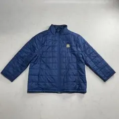 ランズエンド プリマロフト 中綿ジャケット 青 ワッペン XL