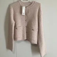 GU ピンク ツイーディーニットカーディガン Sサイズ　最終値下げ