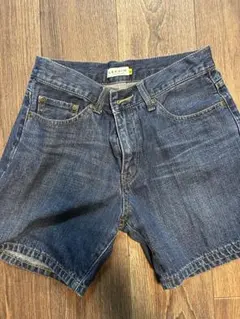 ダークブルー デニムショートパンツ