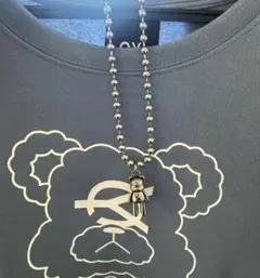 ＯＹクマ型ペンダント ネックレス シルバー