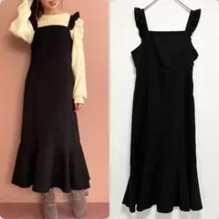 マジェスティックレゴン　フリルマーメイドキャミワンピース　M 黒　可愛い