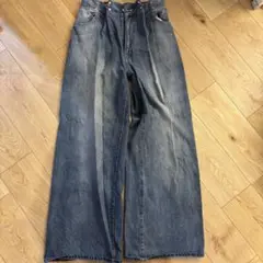 Chico ハートプリントボックスデニムワイドパンツ size 0