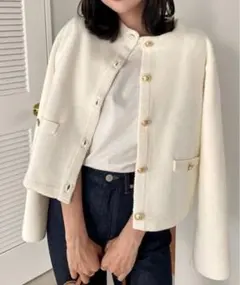 2025年最新】anuans ツイードノーカラージャケットの人気アイテム