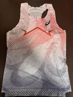 【未使用】ASICS メタスピード シングレット Lサイズ フラッシュレッドのサムネイル