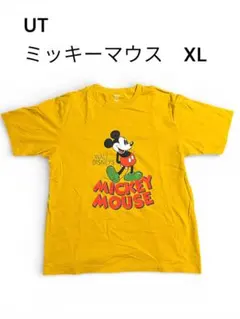 UT ミッキーマウス Tシャツ XL イエロー