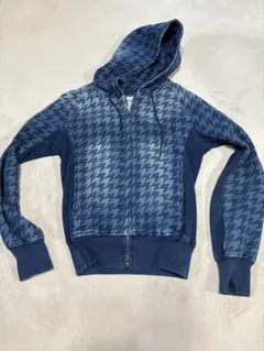 最終値下げ♪ imp M ハウンドトゥースパターン デニムパーカー