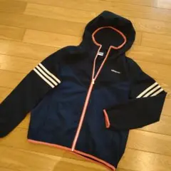 adidas neo フード付きジャケット ネイビー/ピンク