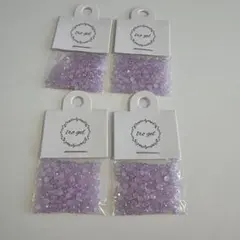 パステル 3mm ライトパープル4袋セット　（一袋約200粒）うちわデコ