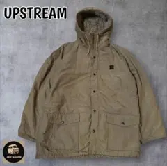 6【UPSTREAM】USA 70s後期フーディボアジャケットカバーオールXL