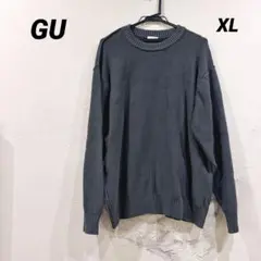 中古美品★完売品★GU ジーユー ガーメントダイニットプルオーバー XL