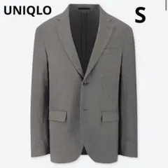 UNIQLO 感動ジャケット（ウルトラライト・ウールライク・丈標準）グレー　S